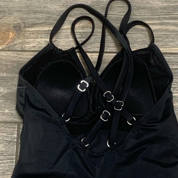 New Costal Blue Black One Piece Control Swimsuit Small Shaping Slimming Support - Picture 7 of 10